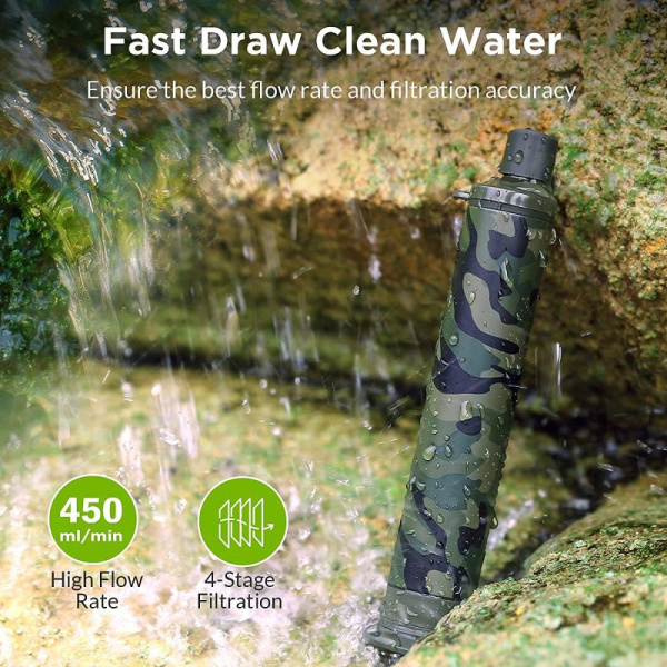 Фильтр воды Water Filter Straw (Camouflage, 17см Ø3см)